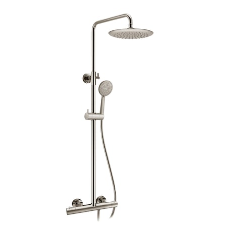 Anzzi Heavy Rainfall Stainless Steel Shower Bar with Hand Sprayer in Brushed Nickel SH-AZ101BN